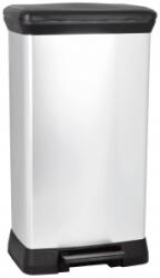 Keter Deco bin metalics Szemeteskuka 50 l (Sz x Ma x Mé) 390 x 720 x 290 mm Ezüst, Fekete 1 db (240643) (240643)