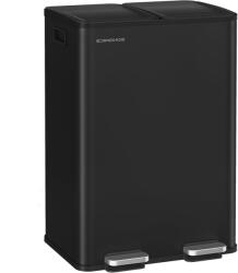 Brius Cos de gunoi 2x30L, cu 2 compartimente, capac soft-close si galeti interioare, otel, negru (EZ-LTB741B02) Cos de gunoi
