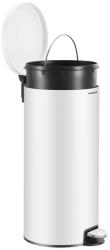 Brius Cos de gunoi cu pedala, capac soft-close, galeata detasabila, otel, 30L, saci menajeri inclusi, alb (EZ-LTB031WZ02) Cos de gunoi