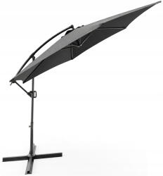 Brius Umbrela pentru gradina XL cu rotatie 360 si ventilatie, diametru 300 cm, gri (GO-L43CO)