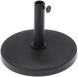 Brius Baza umbrela din beton 12 kg, cu prindere metalica reglabila, rotunda, negru (GAO-6778)