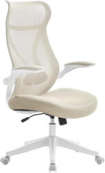 Brius Scaun birou ergonomic cu tetiera, suport lombar, brate rabatabile, maxim 150 kg, 71x71x119 cm, cappuccino bej (EZ-OBN088K01)