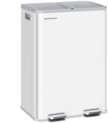 Brius Cos de gunoi 2x30L, cu 2 compartimente, capac soft-close si galeti interioare, otel, alb mat (EZ-LTB741W02) Cos de gunoi