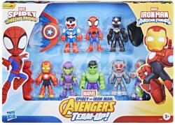 Spidey And His Amazing Friends Spidey si Iron Man, Avengers Team-Up, set de 7 figurine Figurina