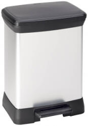 Keter DECO Bin Szemeteskuka 30 l (Sz x Ma x Mé) 390 x 510 x 290 mm Ezüst, Fekete 1 db (240642) (240642)