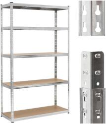 Springos fém ipari polc MDF lapokkal 205 x 120 x 45 cm - 1000kg teherbírás (HA5280)