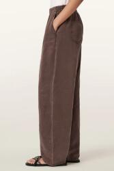AllSaints широк панталон дамски с добавен лен JETT (W070TE)