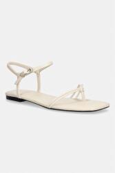 Calvin Klein sandale pentru femei SQUARE FLAT SANDAL STRAP LTH PPY2-OBD0F6_01X