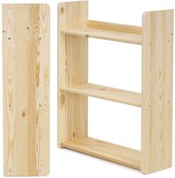 Springos 3 szintes könyvespolc 74 x 60 x 20 cm 30 kg teherbírás (WF0009)