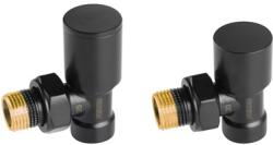 Ferro radiátor szelep szett sarok 1/2", fekete (FE-ZGB31BL)