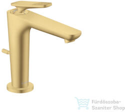 Hansgrohe AXOR CITTERIO C 125 hidegindításos mosdó csaptelep négyszög metszéses fogantyúval, automata leeresztővel, szálcsiszolt arany hatású 49031250 (49031250)