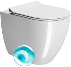 SAPHO Gsi Pura álló kerémia WC Swirlflush öblítéssel 36x55 cm ExtraGlaze bevonattal, fehér 889011 (889011)