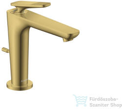 Hansgrohe AXOR CITTERIO C 125 hidegindításos mosdó csaptelep négyszög metszéses fogantyúval, automata leeresztővel, polírozott arany hatású 49031990 (49031990)