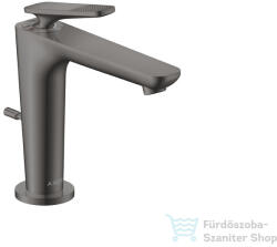 Hansgrohe AXOR CITTERIO C 125 hidegindításos mosdó csaptelep négyszög metszéses fogantyúval, automata leeresztővel, polírozott fekete króm 49031330 (49031330)