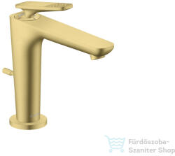 Hansgrohe AXOR CITTERIO C 125 hidegindításos mosdó csaptelep négyszög metszéses fogantyúval, automata leeresztővel, szálcsiszolt sárgaréz 49031950 (49031950)