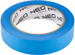 NEO TOOLS Ragasztószalag festőszalag kék, papír, precíziós, időjárásálló, 14napig UV álló, nyílászárókhoz, 25mm x 50m (56-069)
