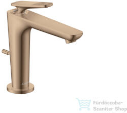 Hansgrohe AXOR CITTERIO C 125 hidegindításos mosdó csaptelep négyszög metszéses fogantyúval, automata leeresztővel, polírozott vörös arany hatású 49031300 (49031300)