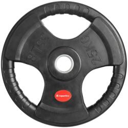 inSPORTline Gumírozott olimpiai súlytárcsa inSPORTline Graton OL 25 kg 50 mm, fokozott kopásállóság, ergonomikus forma, magas tartósság Súlytárcsa