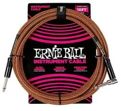 Ernie Ball 6470 Szövetkábel 3m Pipa/egyenes Pumpkin Pie