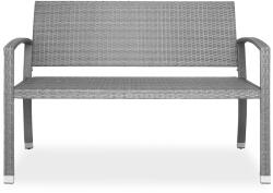 CASARIA Kerti pad, polyrattan, szürke, 122 x 58 x 87 cm (DE108635)