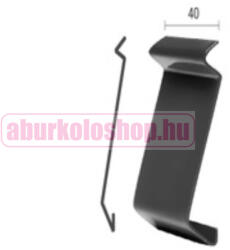 Rodelux alumínium terasz vízvető toldóelem 4 cm eloxált ezüst (OKAP10T-E)