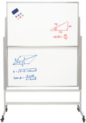  Whiteboard mobil cu 2 table culisante, 76x120 cm