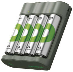 EMOS B50444 GP Akkumulátor töltő Eco E441+4xAA ReCyko 2100mAh (1604844110)