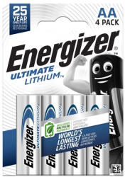 Energizer Elem AA ceruza LR06 Ultimate Lítium 4 db/csomag, Energizer (ELAAB4) - nyomtassingyen