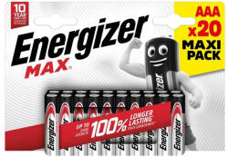 Energizer Elem AAA mikro LR03 Max 20 db/csomag, Energizer (EMAAAP20) - nyomtassingyen
