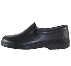 Otter Pantofi barbati, negru, casual, piele naturala, cu talpa joasa, Otter OT27850-01-N-Negru (Marime: 39) (OT27850-01-N-Negru-39)