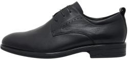 Otter Pantofi barbati, negru, eleganti, piele naturala, cu toc, Otter E6E670004A-01-N-Negru (Marime: 40) (E6E670004A-01-N-Negru-40)