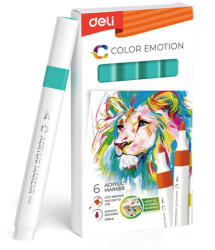 Deli Marker Acrilic Negru Color Emotion Deli (DLEC193A-CB)