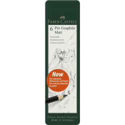 Faber-Castell Set 6 Buc Creion Grafit Mat Pitt Faber-castell (fc115207)
