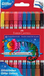 Faber-Castell Carioca 10 Culori Glitter 2 Capete Faber-Castell (FC151107)