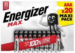 Energizer Elem AAA mikro LR03 Max 20 db/csomag, Energizer (EMAAAP20) - mystock