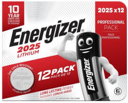Energizer Elem gombelem CR2025 lítium 12 db/csomag, Energizer (EGCR2025B12) - mystock
