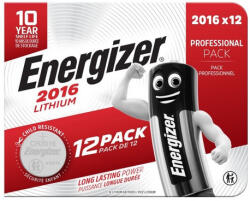 Energizer Elem gombelem CR2016 lítium 12 db/csomag, Energizer (EGCR2016B12) - mystock