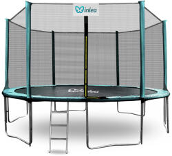 INLEA PREMIUM Jump Trambulin külső védőhálóval 430 cm - sötétzöld (IN02-0025) - inlea