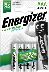 Energizer Akkumulátor AAA mikro 800mAh Extreme 4 db/csomag, Energizer (AEAAA800B4EXTR) - mystock