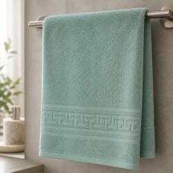Pucioasa Prosop bumbac 100% cu bordura greceasca, 500gr/m2, 50x90cm, Verde deschis Prosop
