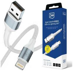 3mk Protection Cablu de date 3MK Hyper N-SERIES USB-A la Lightning, 1m, 12W, Alb