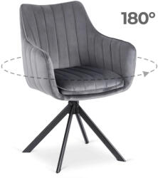 Mebel Elite Forgószék MUMBAI 2 szürke bársony (ME-MUMBAI-P-V-K)