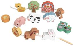 Tooky Toy Fűzős állatok farm pasztell (TP512)