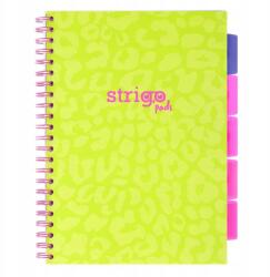 strigo Spirálos Jegyzetfüzet Pad A4/100 lap, kockás, neon zöld (PADS010)