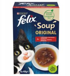 FELIX Soup Original 6x48g Kiegészítő Macskaeledel Mix 3 Íz