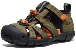 KEEN Sandale băieți KEEN SEACAMP II CNX dark olive/gold flame - 32/33