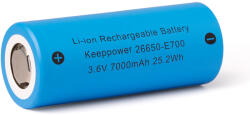 KeepPower 26650-E700 7000 mAh, 3, 6-3, 7 V Li-ion akkumulátor, 15 A folyamatos terhelhetőség