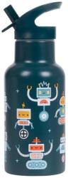 A Little Lovely Company - rozsdamentes acél kulacs, 350 ml - robotok (ALLC_DBSSRO100)