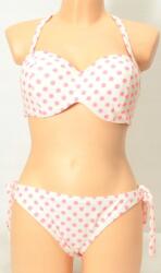 Bonprix Bpc bikini fürdőruha rózsaszín ekrü pöttyös 42 80B (16.05.2022 X4)