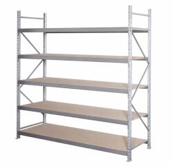 STOW Horganyzott STOW Minirack polcrendszer 3000x2100x800 mm - 5 polc, teherbírás 2500 kg - ALAPMODUL
